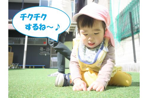 たくさんシャボン玉を追いかけて少し疲れたのか<span style='color:#00ff00;'>芝生にゴロン</span>と寝転んで休憩…<br><br><br>ぽかぽかの気候も相まって芝生が暖かく、座っていても気持ちよかったですよ!<br><br>暖かい芝生を触って嬉しそうな表情も見られました<span style='color:#ff7f00;'>♪</span><br><br><br>これからぽかぽか陽気の日も増えるので園庭あそびをたくさん楽しめそうです<span style='color:#ff00ff;'>♥</span><br><br>また、次回のブログもお楽しみに!<br>