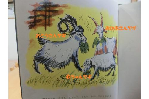 ３匹のヤギが野原で草を食べているところは<br>親子に見えたようで<br><span style='color:#007fff;'>「実はお父さんとお母さんと赤ちゃんなんだよ！」</span>と<br>教えてくれました<span style='color:#00ffff;'>♪</span><br><span style='color:#7f00ff;'>自分の経験</span>を絵本に投影しお話ができるように<br>なっているなぁと成長を感じます！<br><br>ほかにも表紙をめくったシーンは<br>たくさんのヤギが草を食べている絵なのですが<br><span style='color:#00ff00;'>「３匹のヤギなのに３匹よりいっぱいいるよ」</span>とこれまた発見が<span style='color:#007fff;'>♪</span><br><span style='color:#7f00ff;'>いろんな視点で絵本を楽しむ</span>子ども達の声に<br>しっかりと耳を傾けていければとおもいます。<br><br>また、次回のブログもお楽しみに<span style='color:#ffff00;'>★</span>